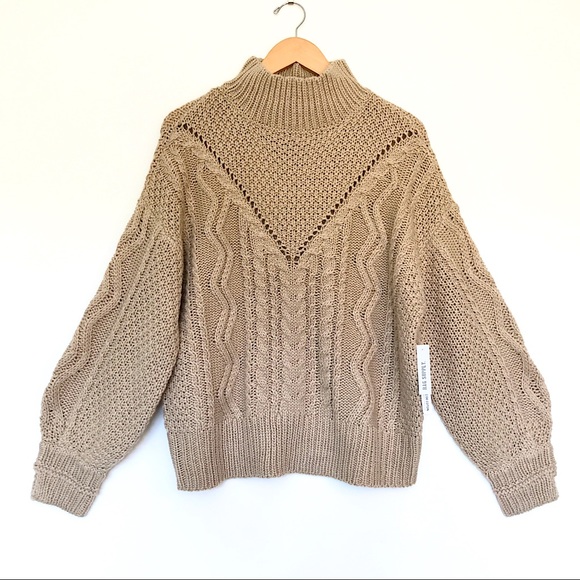 Rag Supply Sweaters - RAG SUPPLY IRISH CREAM COTTON BLEND TAN SWEATER